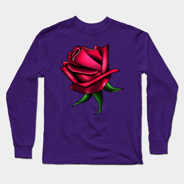 Rose Long Sleeve T-Shirt by Glockink